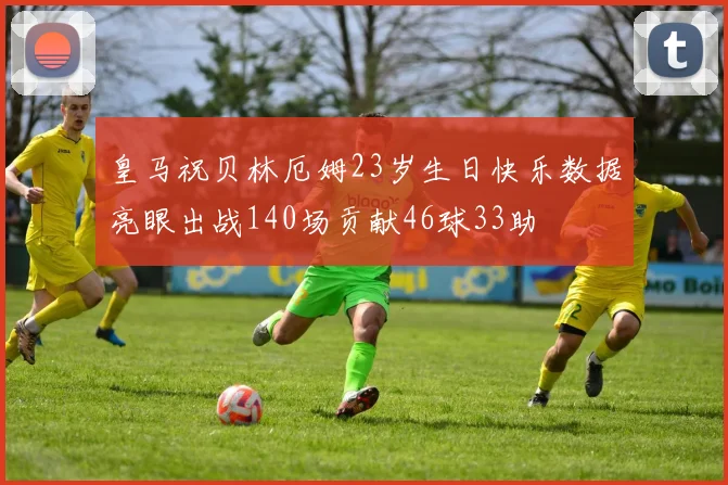 皇马祝贝林厄姆23岁生日快乐数据亮眼出战140场贡献46球33助